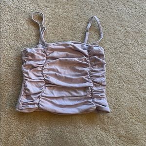 Lavender Hollister ruffled crop top